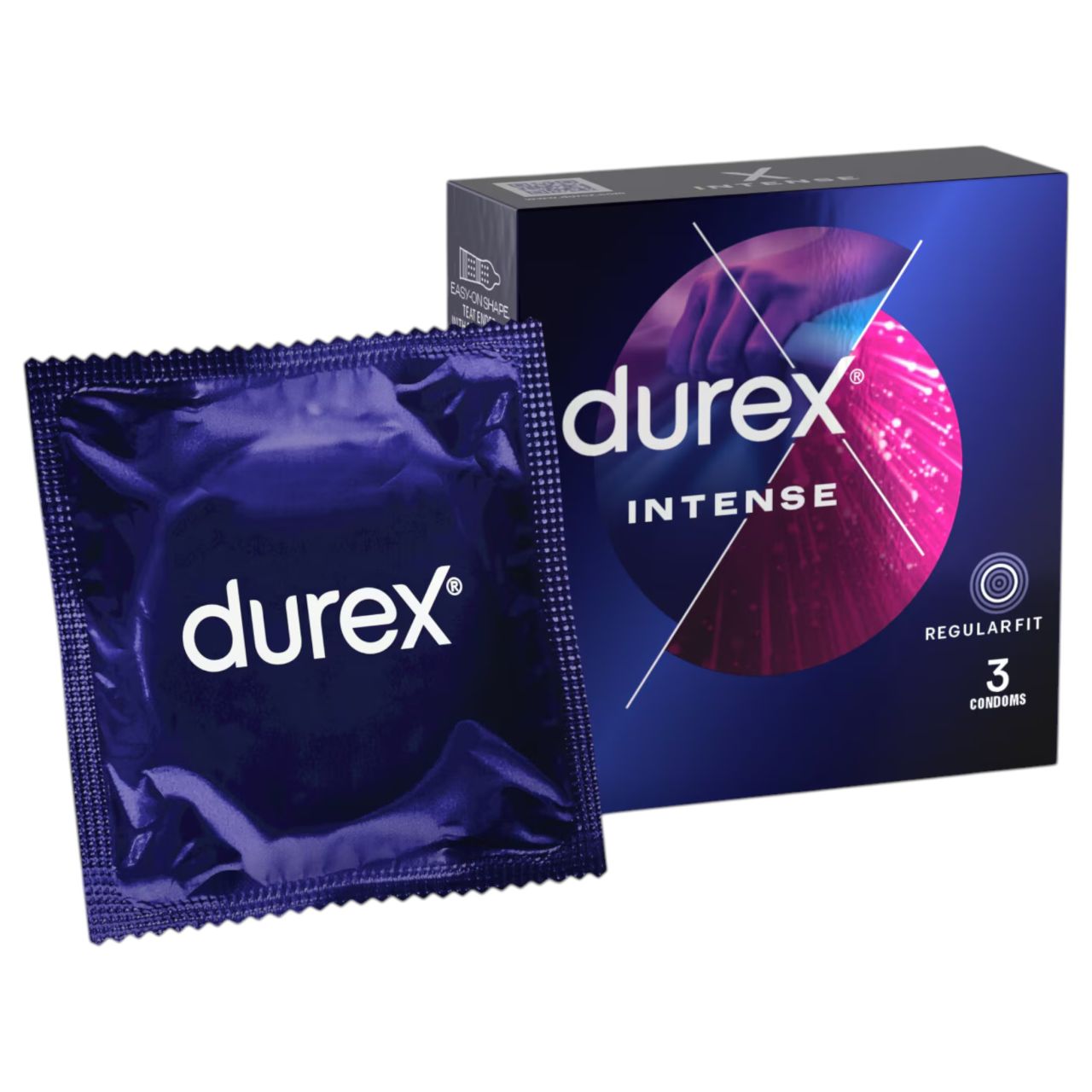 Durex Intense - bordázott és pontozott óvszer(3db) - Durex Intense - bordázott és pontozott óvszer(3db) -