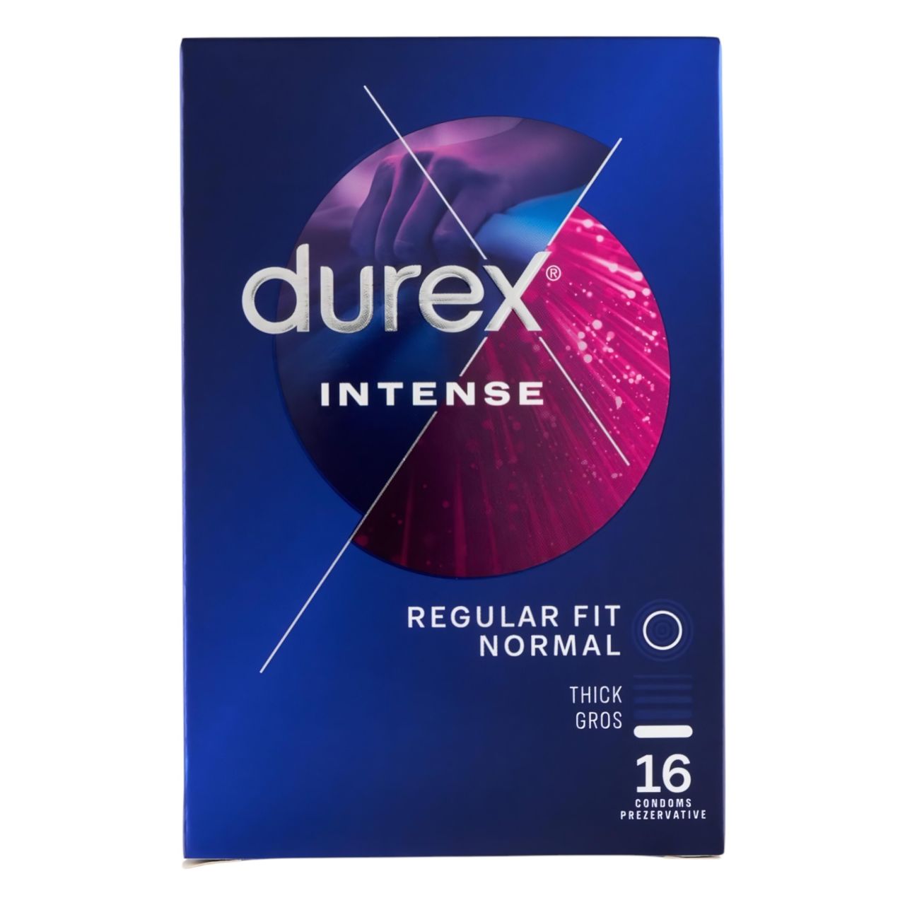 Durex Intense - bordázott és pontozott óvszer (16db) Durex Intense - bordázott és pontozott óvszer (16db)