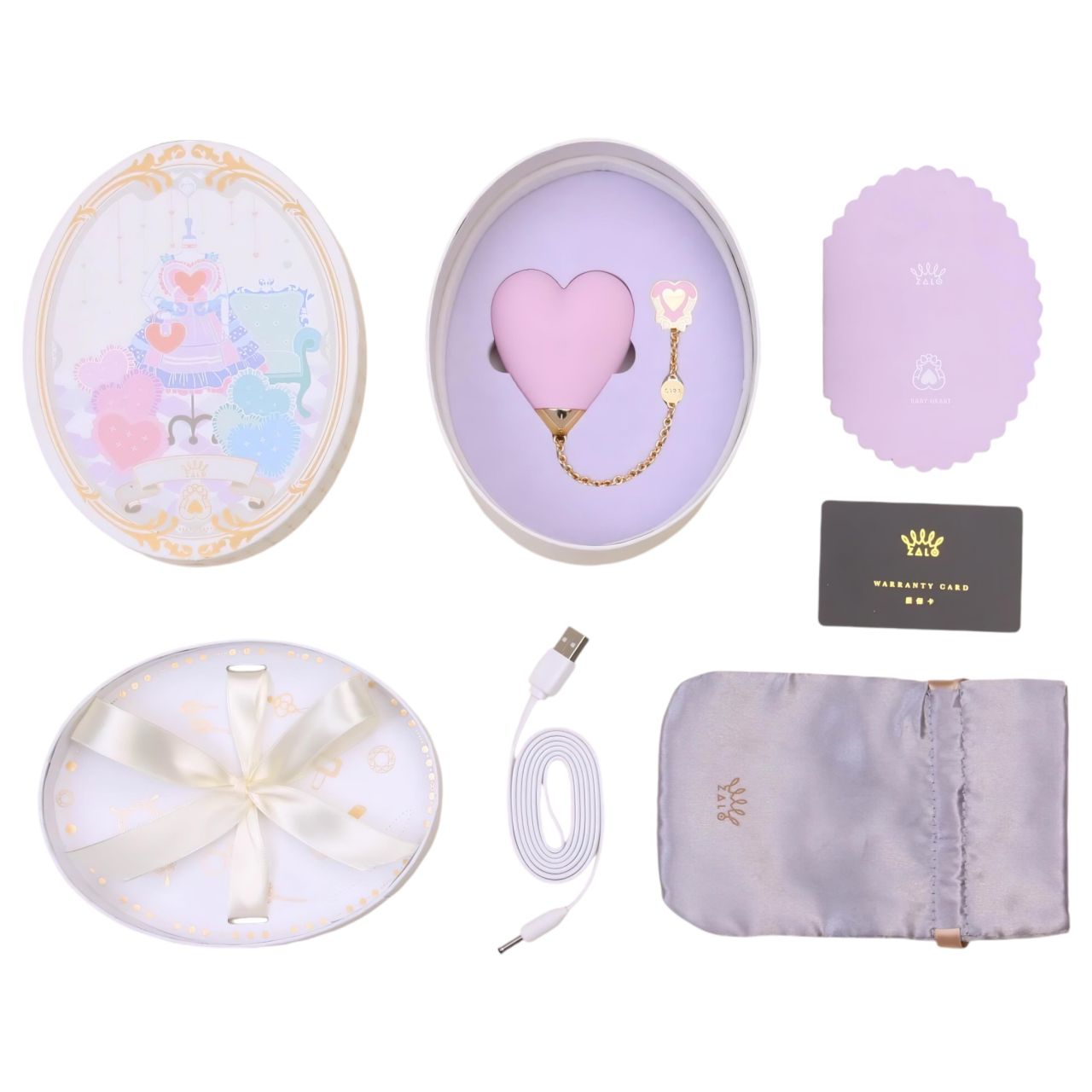 / ZALO Baby Heart - okos vízálló csikló vibrátor (pink) / ZALO Baby Heart - okos vízálló csikló vibrátor (pink)