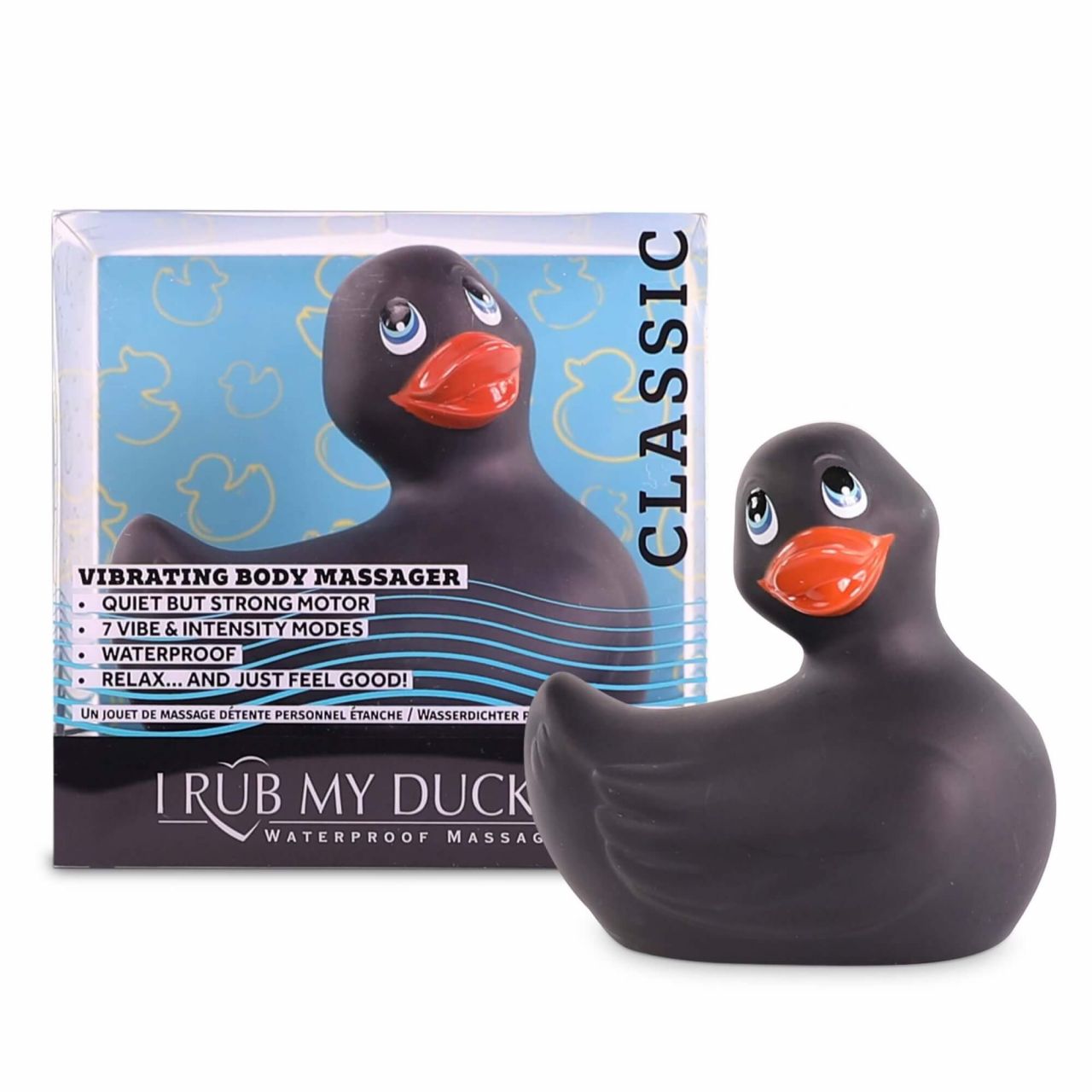 My Duckie 2.0 - játékos kacsa vízálló csiklóvibrátor (fekete)