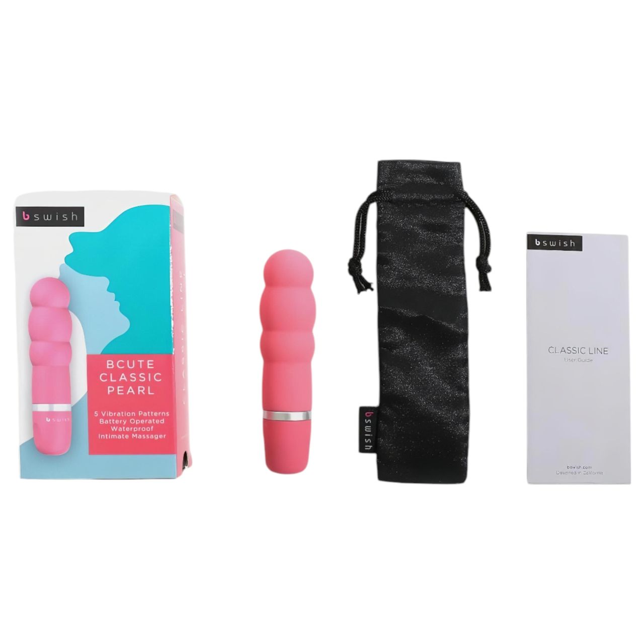 / B SWISH Bcute Pearl - vízálló gyöngyös vibrátor (pink)