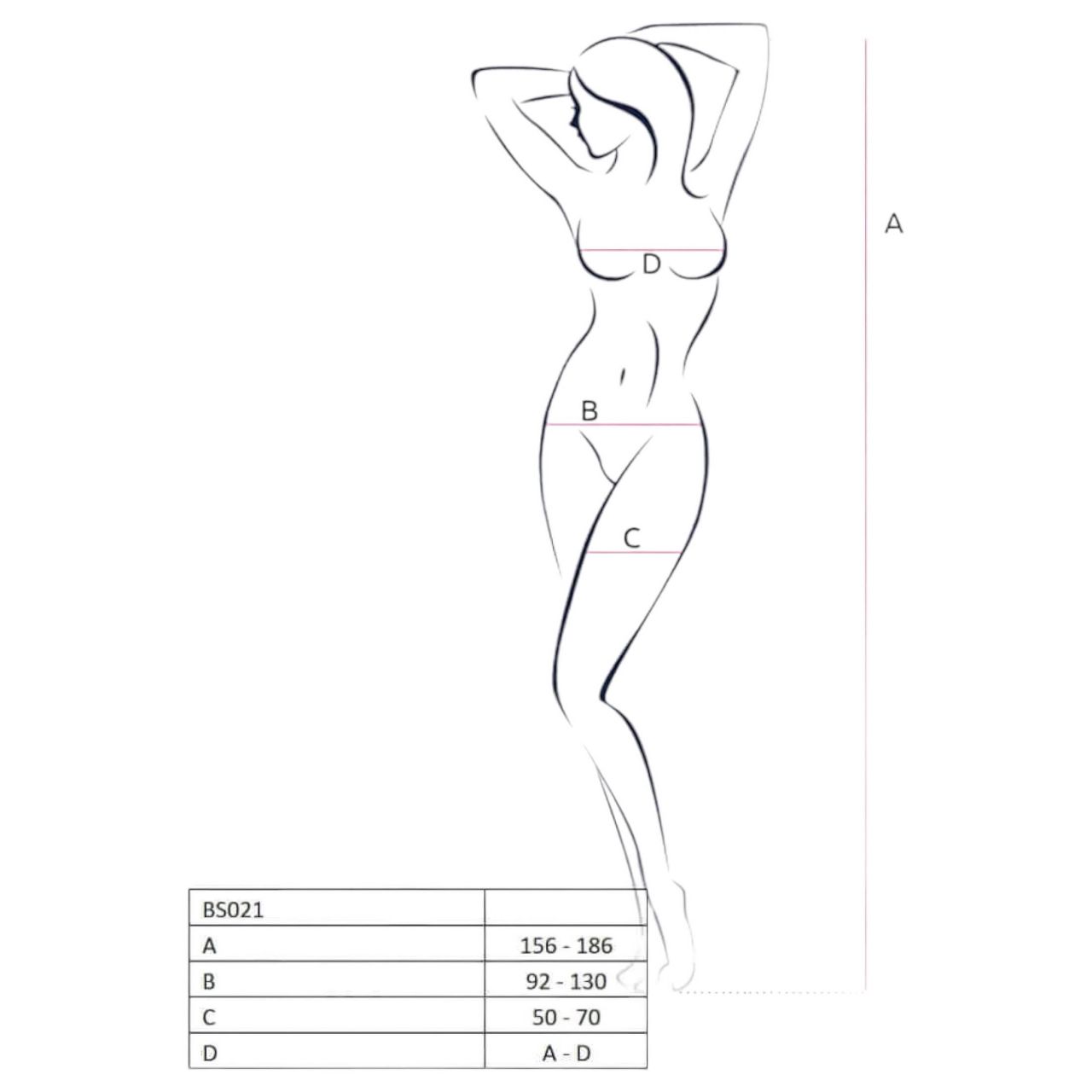 / Passion BS021 - ujjatlan, nyitott necc overál (fehér) - S-L