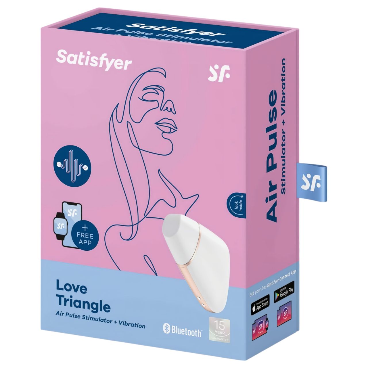 Satisfyer Love Triangle - okos léghullámos csiklóizgató (fehér) Satisfyer Love Triangle - okos léghullámos csiklóizgató (fehér)