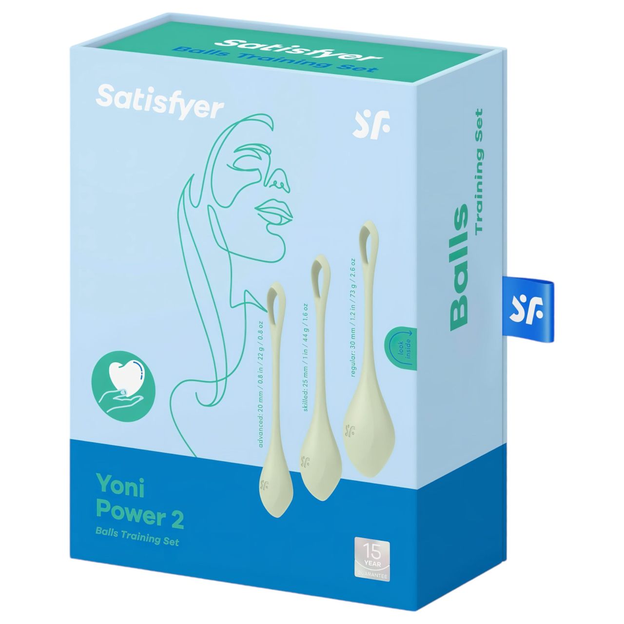 Satisfyer Yoni Power 2 - gésagolyó szett - zöld (3 részes) Satisfyer Yoni Power 2 - gésagolyó szett - zöld (3 részes)
