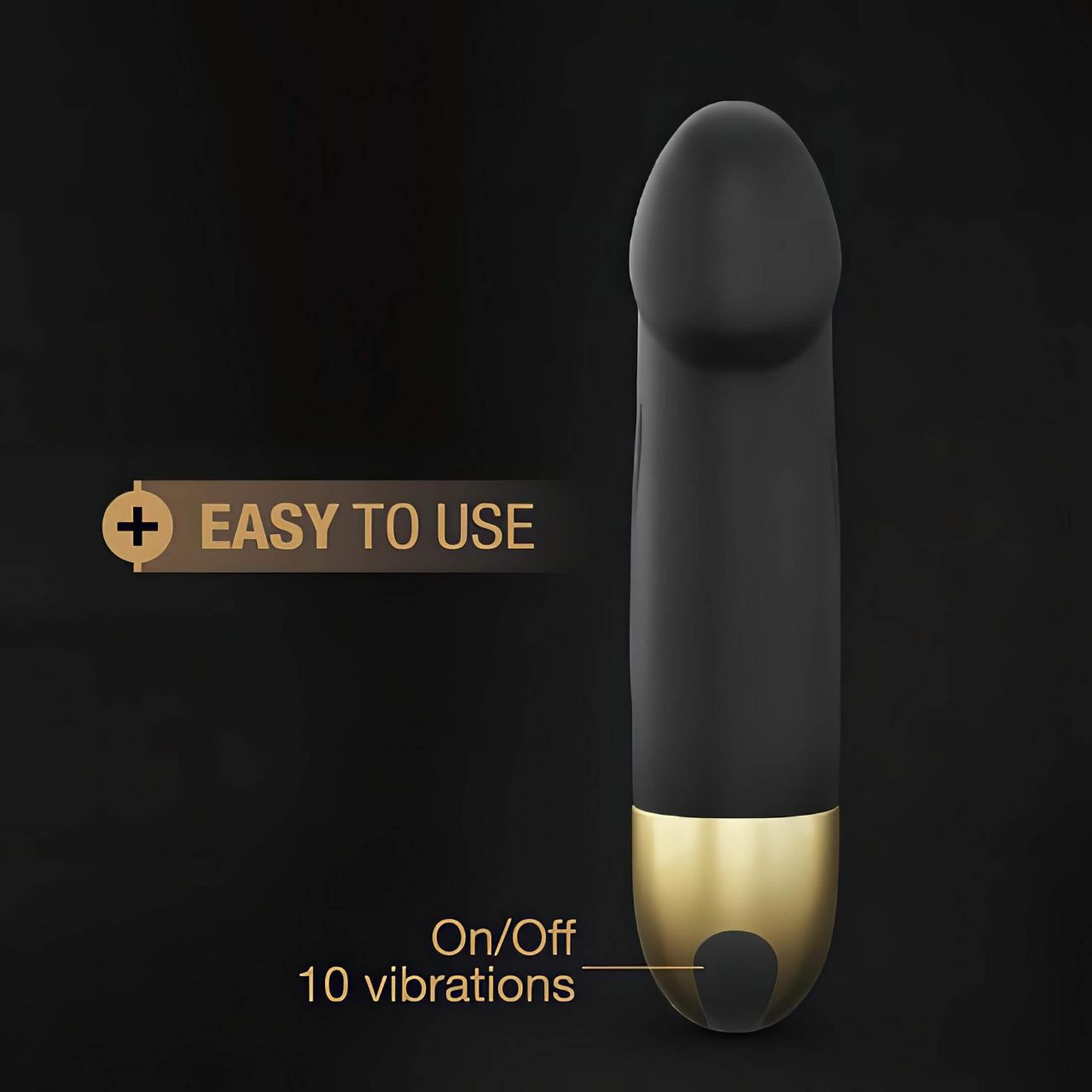 / Dorcel Real Vibration S 2.0 - akkus vibrátor (fekete-arany)
