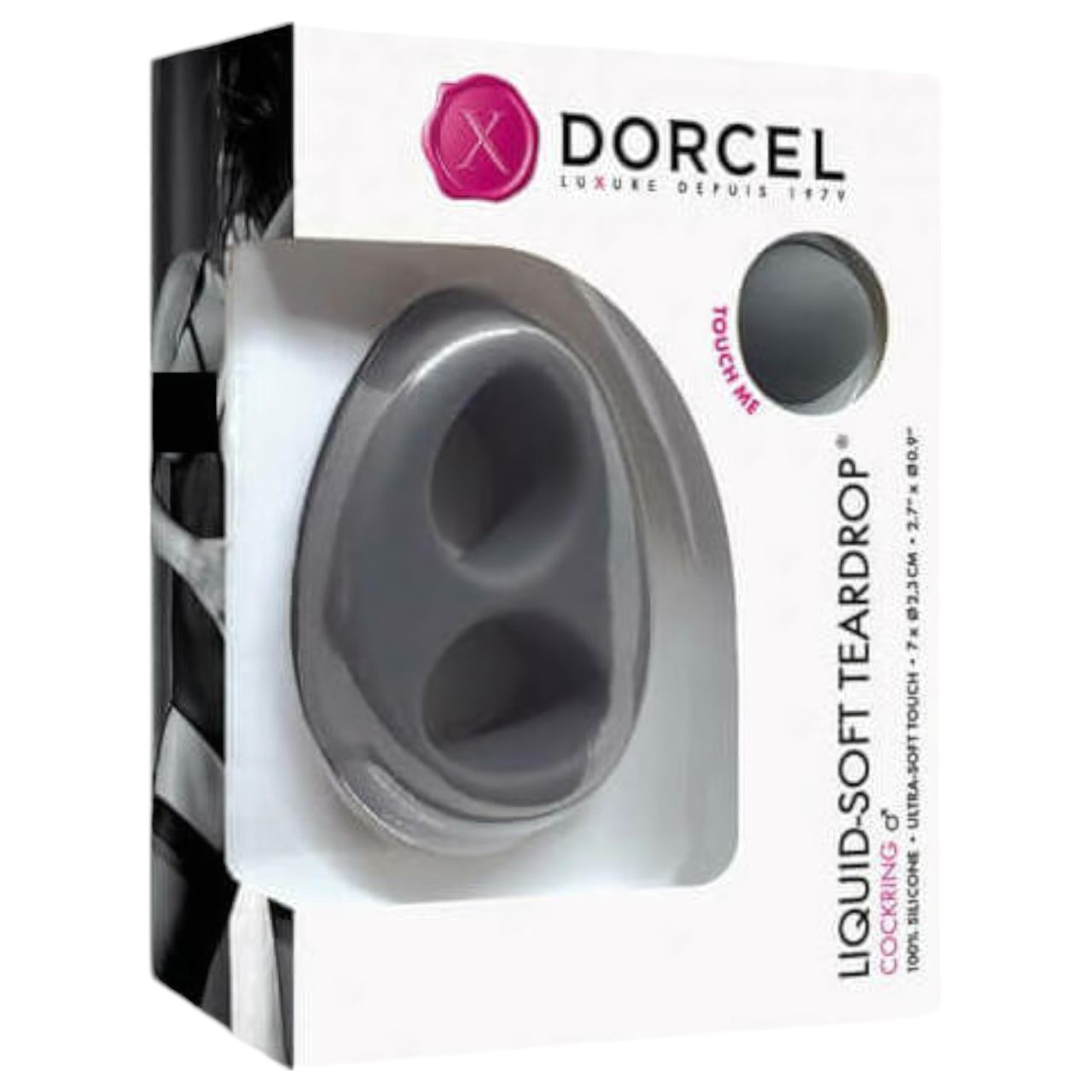 Dorcel Liquid-soft Teardrop - péniszgyűrű (szürke) Dorcel Liquid-soft Teardrop - péniszgyűrű (szürke)