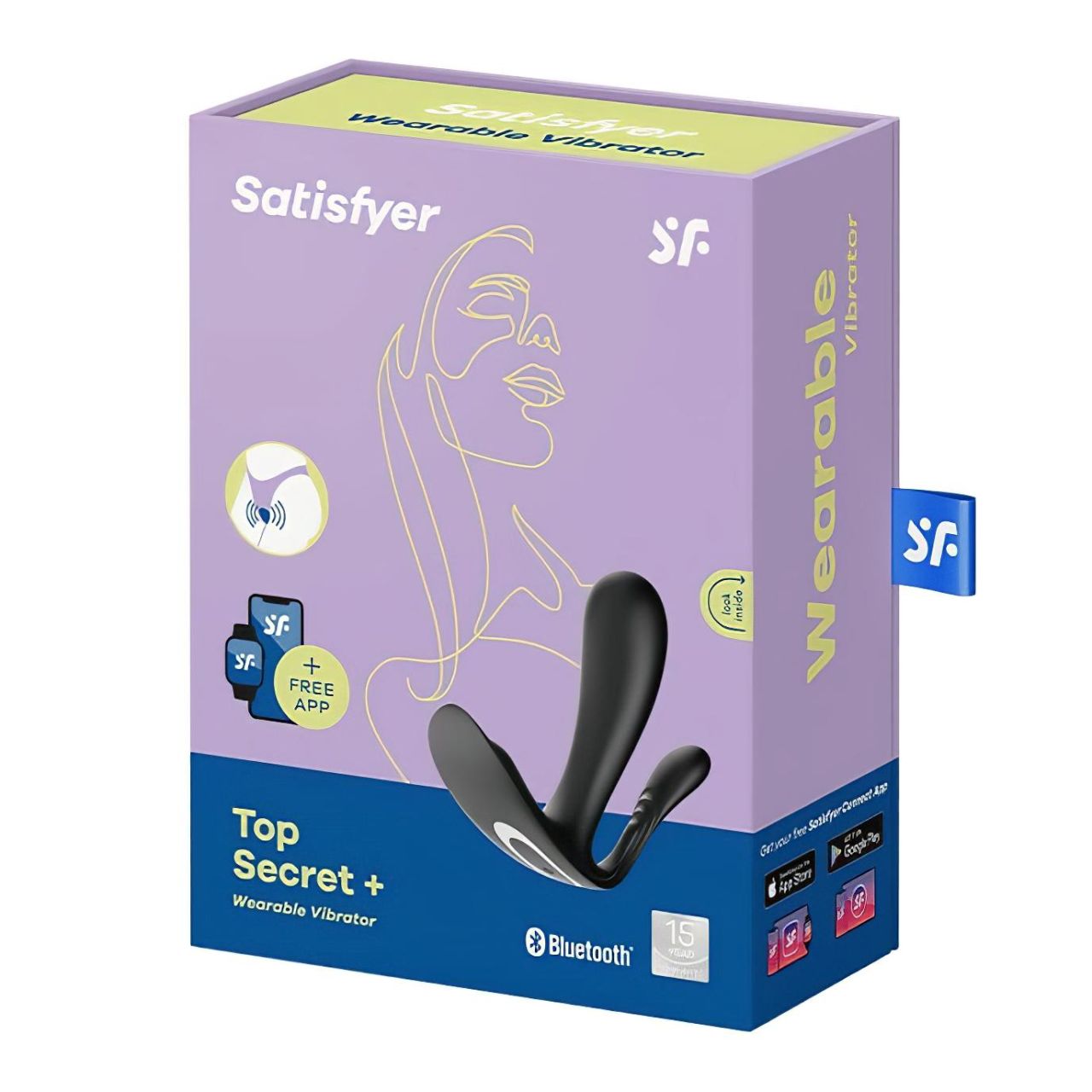 Satisfyer Top Secret Plus - okos 3 ágú vibrátor (fekete) Satisfyer Top Secret Plus - okos 3 ágú vibrátor (fekete)