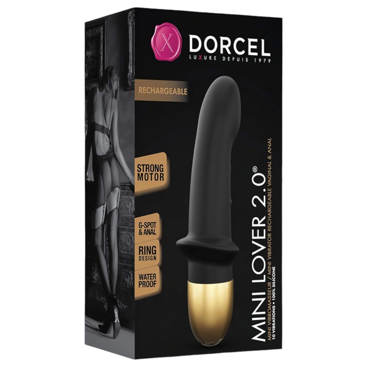 / Dorcel Mini Lover 2.0 - akkus, G-pont vibrátor (fekete-arany) / Dorcel Mini Lover 2.0 - akkus, G-pont vibrátor (fekete-arany)