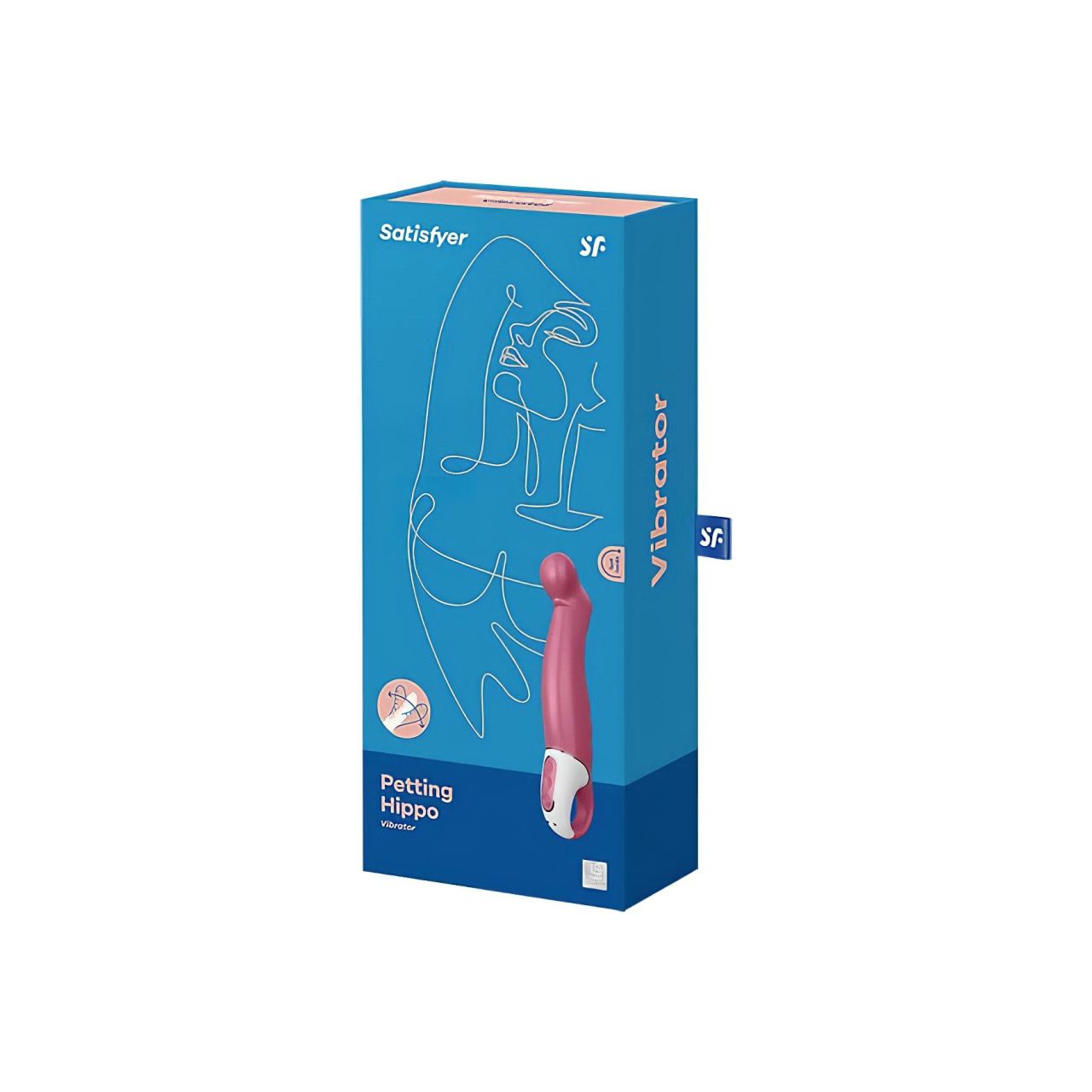 Satisfyer Petting Hippo - akkus, vízálló vibrátor (pink)