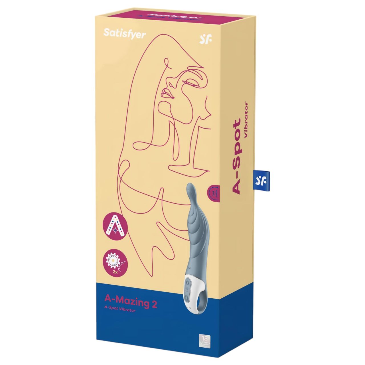 / Satisfyer A-Mazing 2 - akkus, A-pont vibrátor (szürke)