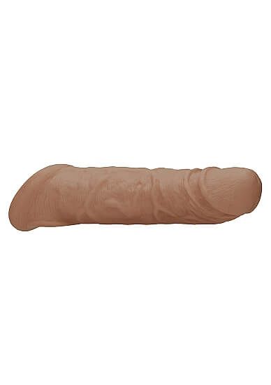 RealRock Penis Sleeve 8 - péniszköpeny (21cm) - sötét natúr