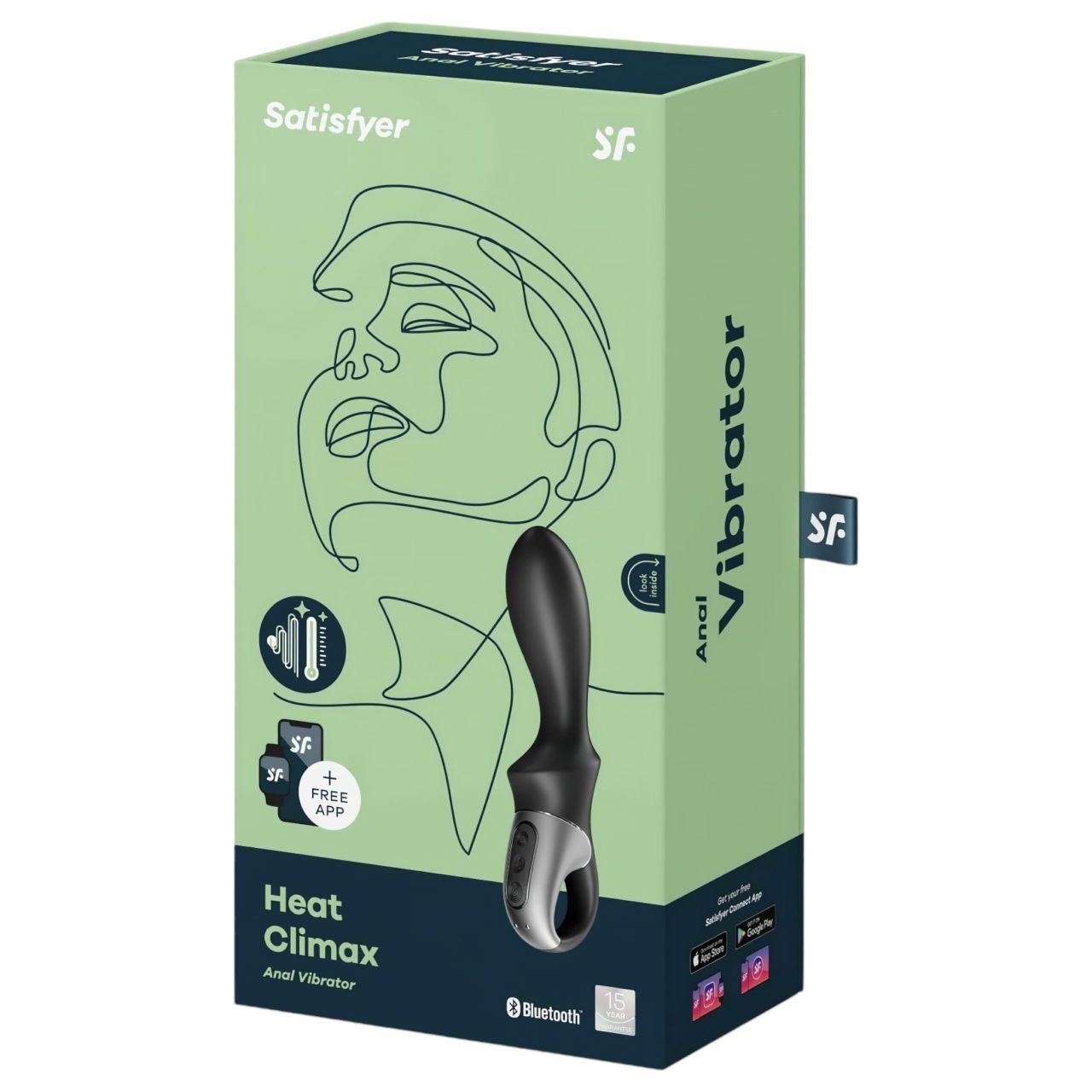 Satisfyer Heat Climax - okos, melegítő anál vibrátor (fekete)