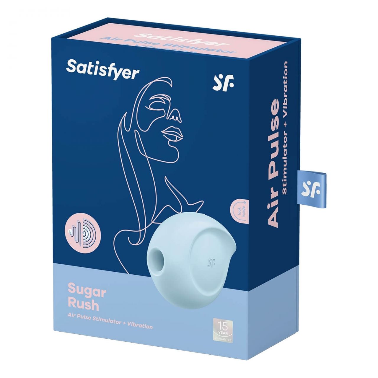 Satisfyer Sugar Rush - akkus, léghullámos csiklóvibrátor (kék)