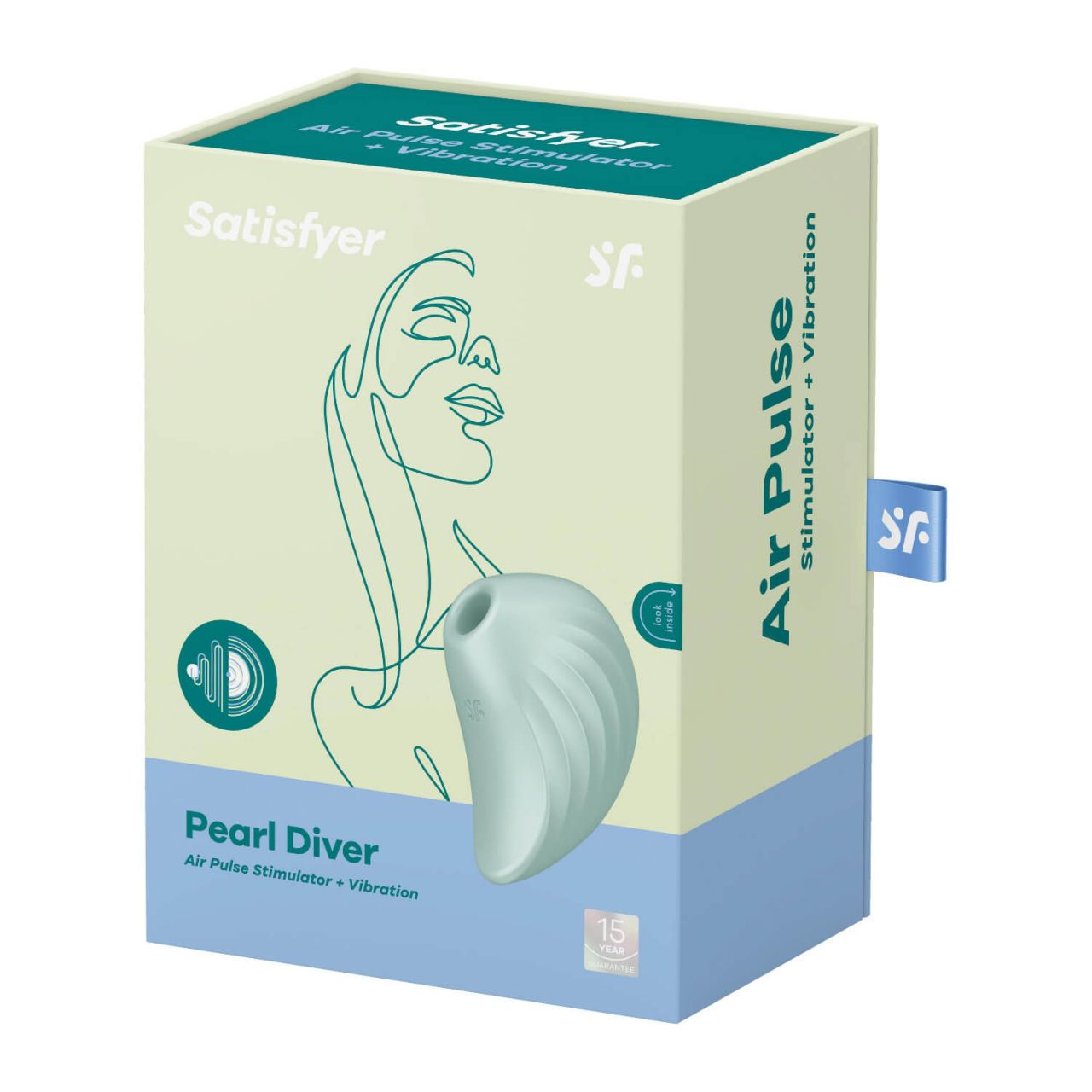 Satisfyer Pearl Diver - akkus, léghullámos csiklóvibrátor (menta)