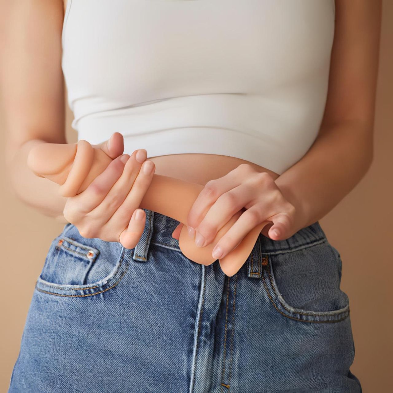 Strap-on-me S - kétrétegű, tapadókorongos dildó (natúr) Strap-on-me S - kétrétegű, tapadókorongos dildó (natúr)