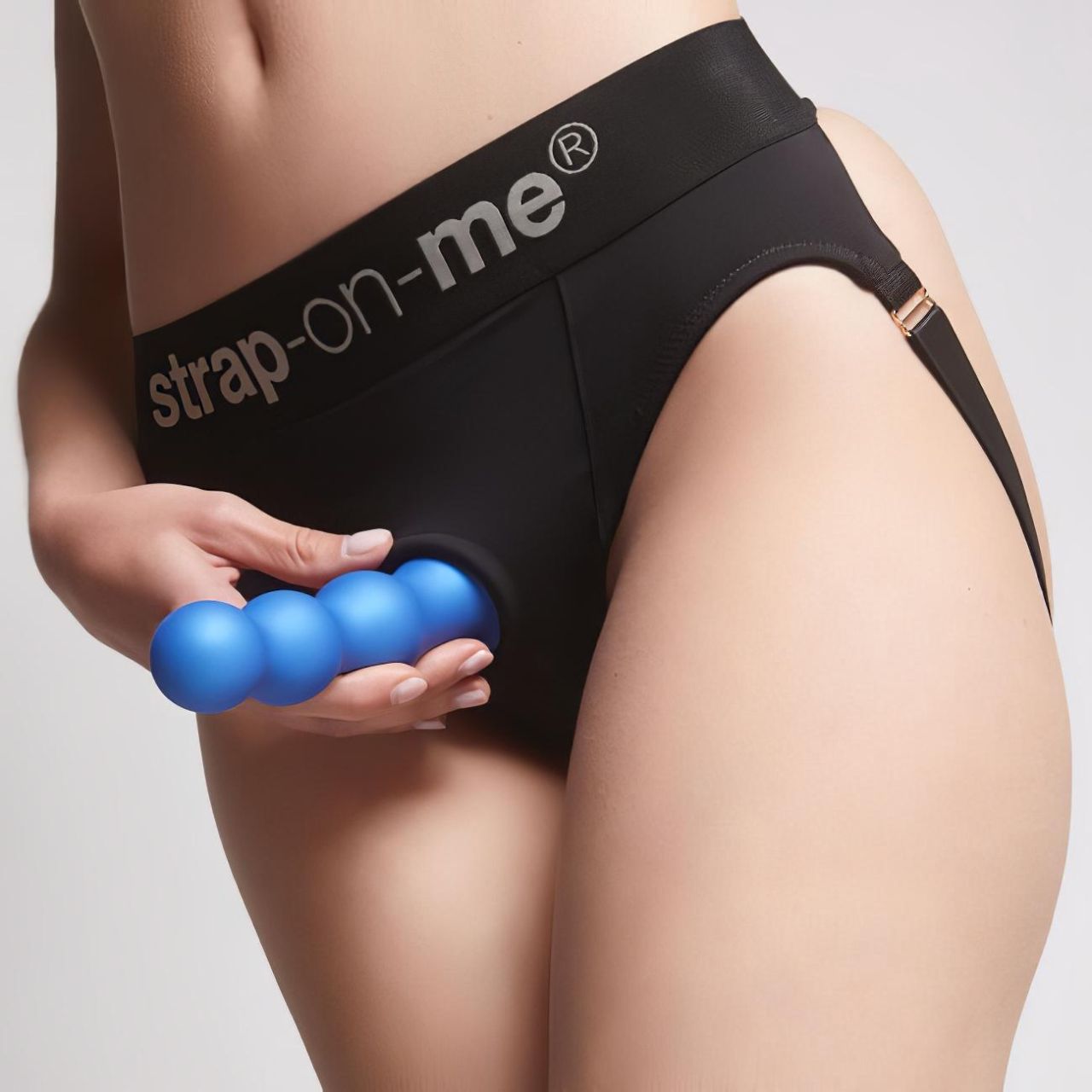 Strap-on-me Balls S - gömbös, tapadókorongos dildó (kék) Strap-on-me Balls S - gömbös, tapadókorongos dildó (kék)