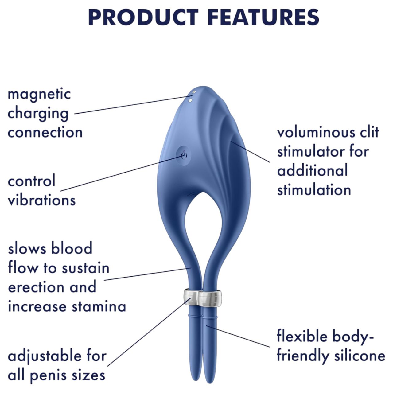 Satisfyer Duelist - akkus vibrációs péniszgyűrű (kék) Satisfyer Duelist - akkus vibrációs péniszgyűrű (kék)