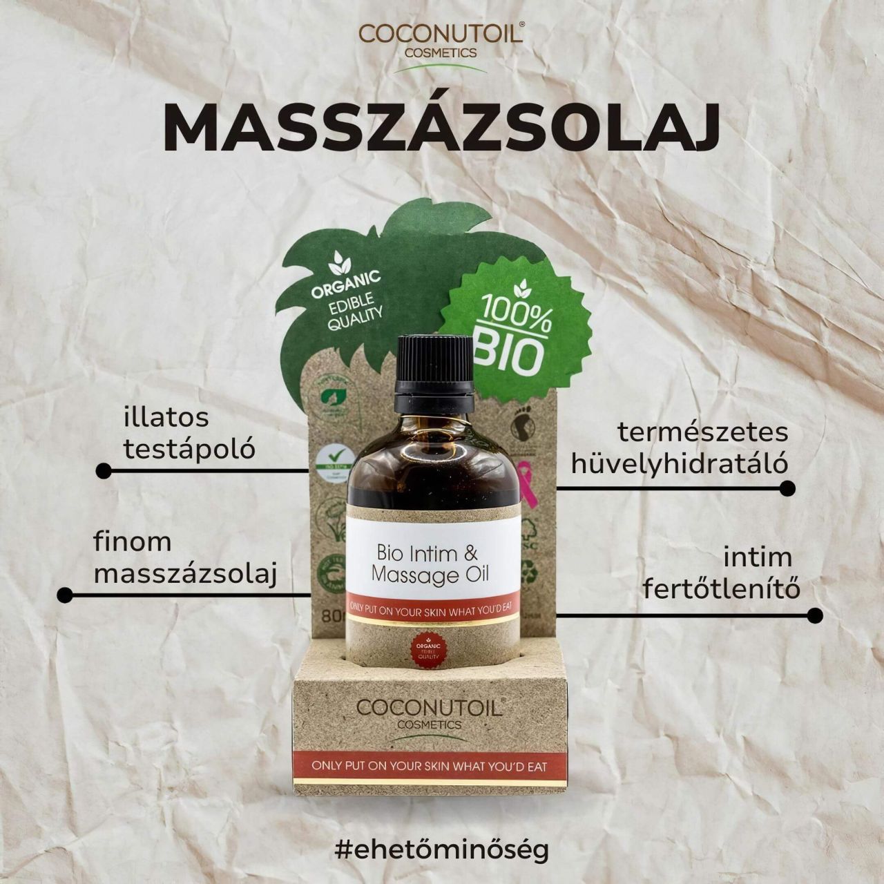 Coconutoil - Bio Intim & Masszázsolaj (80ml) Coconutoil - Bio Intim & Masszázsolaj (80ml)