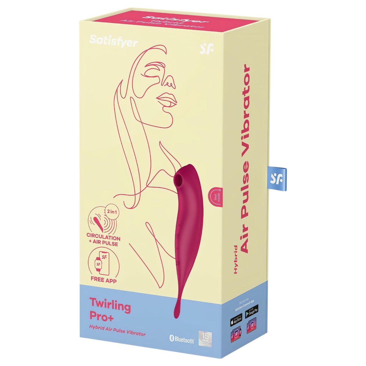 Satisfyer Twirling Pro - okos 2in1 csikló vibrátor (piros) Satisfyer Twirling Pro - okos 2in1 csikló vibrátor (piros)