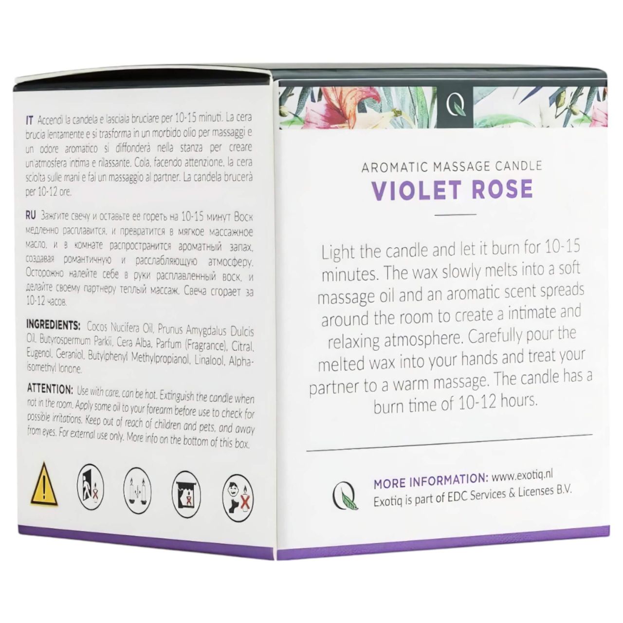 Exotiq Violet Rose - masszázsgyertya (60g) Exotiq Violet Rose - masszázsgyertya (60g)