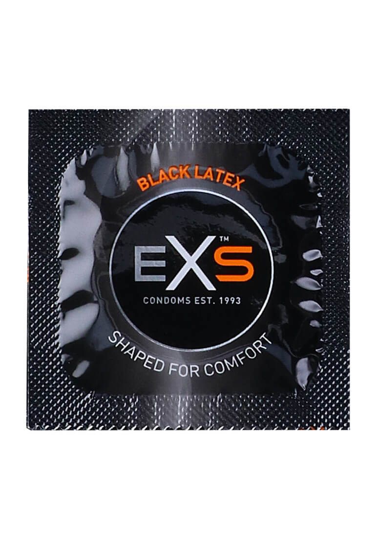 EXS Black - latex óvszer - fekete (12 db)