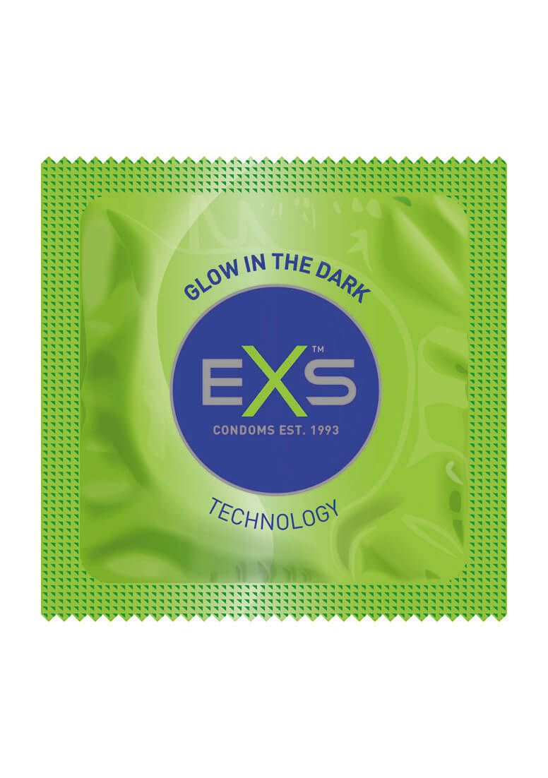 EXS Glow - vegán világító óvszer (100 db)