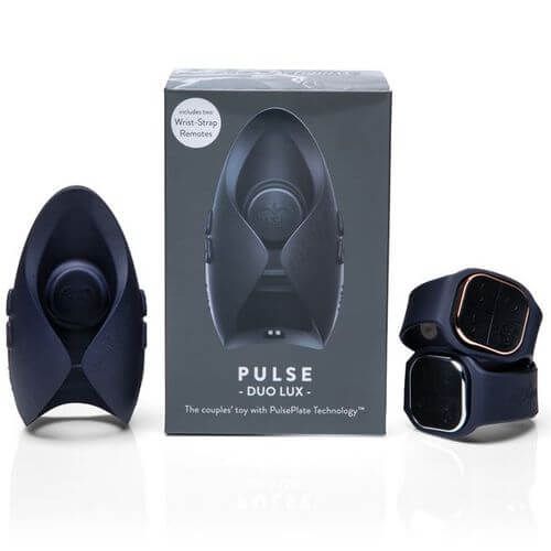Pulse Duo Lux - akkus, rádiós maszturbátor-párvibrátor (szürke)
