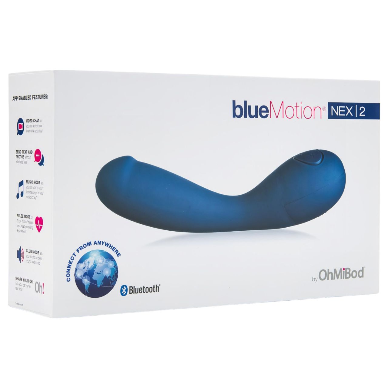/ OHMIBOD Bluemotion Nex 2 - okos, akkus G-pont vibrátor (kék) / OHMIBOD Bluemotion Nex 2 - okos, akkus G-pont vibrátor (kék)