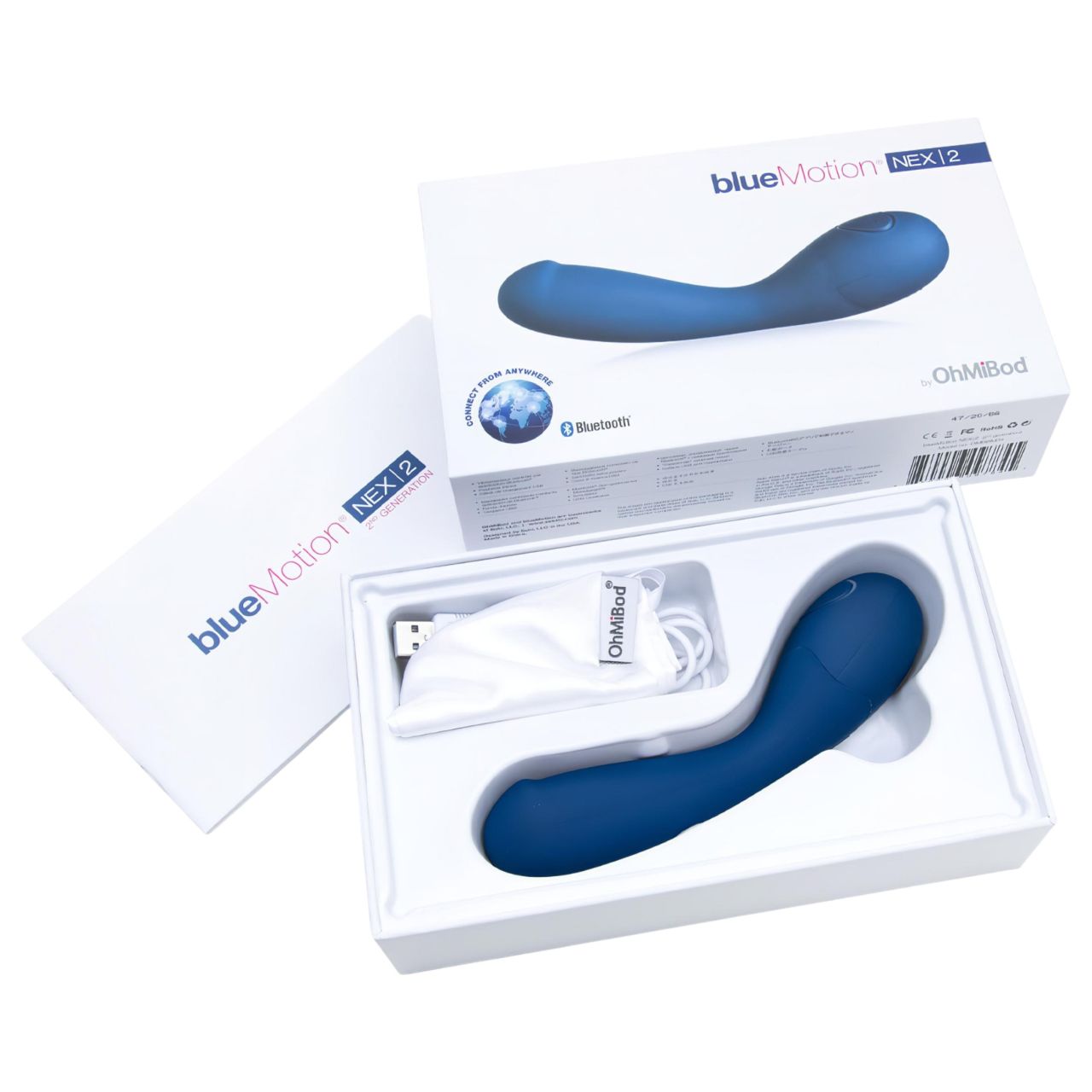 / OHMIBOD Bluemotion Nex 2 - okos, akkus G-pont vibrátor (kék) / OHMIBOD Bluemotion Nex 2 - okos, akkus G-pont vibrátor (kék)