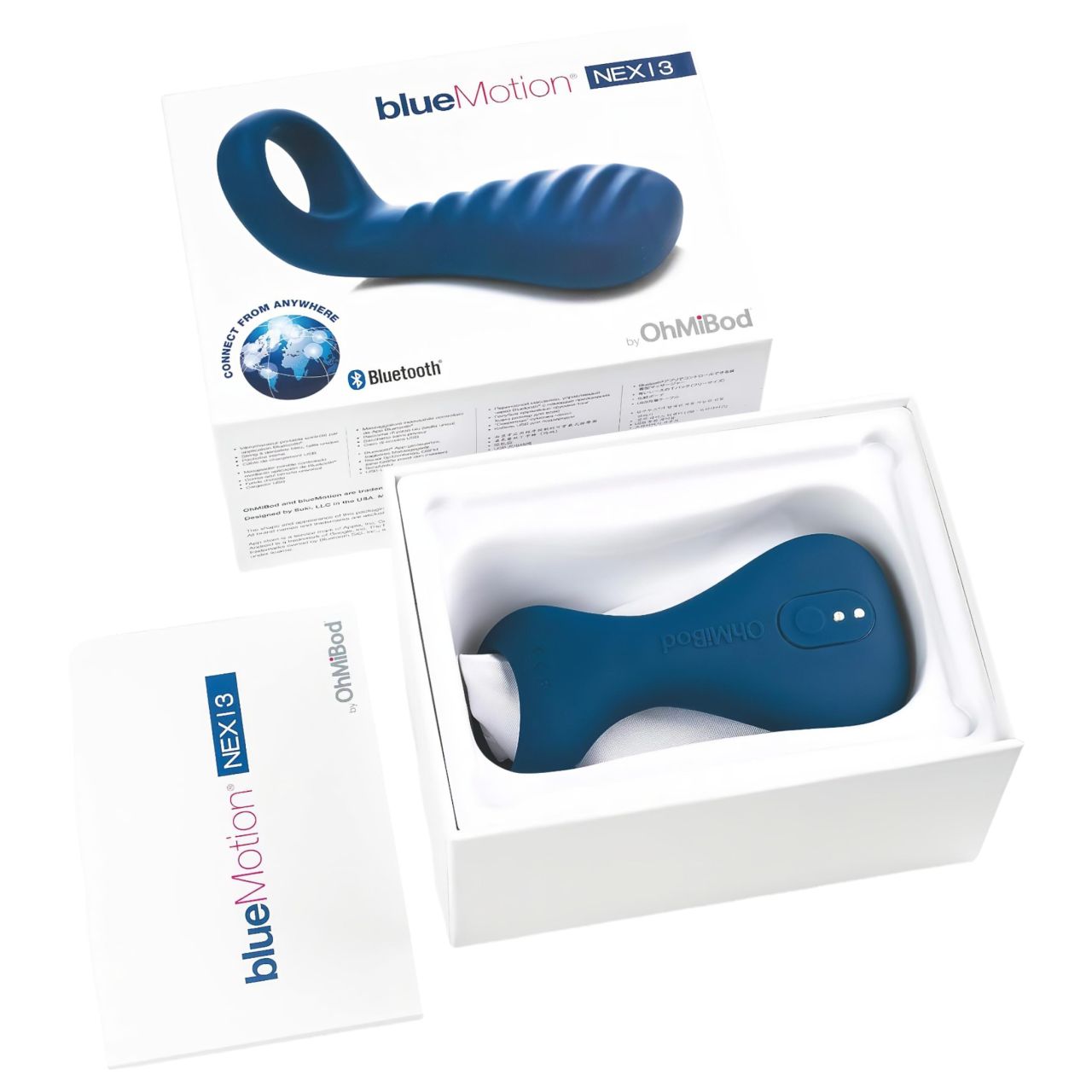 OHMIBOD Bluemotion Nex 3 - okos, vibrációs péniszgyűrű (kék) OHMIBOD Bluemotion Nex 3 - okos, vibrációs péniszgyűrű (kék)