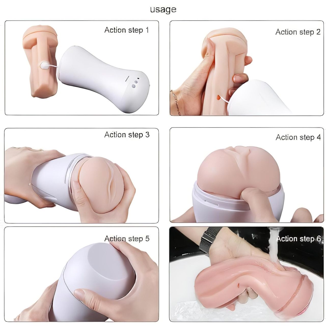 Lonely Happy - akkus, nyögő-rezgő műpunci (fehér-natúr) Lonely Happy - akkus, nyögő-rezgő műpunci (fehér-natúr)