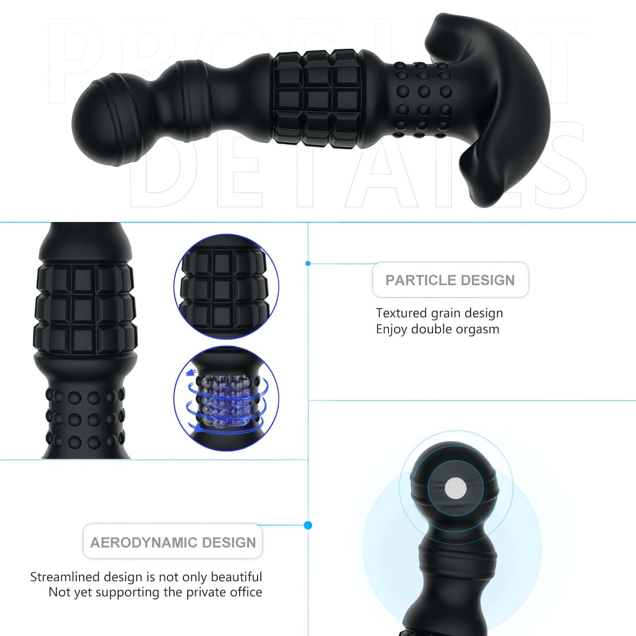 Aixiasia Abake - forgó anál vibrátor (fekete) Aixiasia Abake - forgó anál vibrátor (fekete)