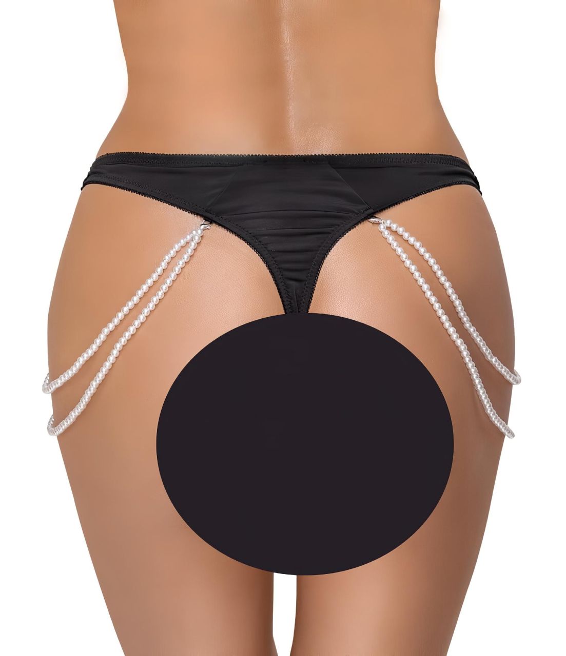 Cottelli - luxus, hímzett gyöngyös tanga (fekete) Cottelli - luxus, hímzett gyöngyös tanga (fekete)