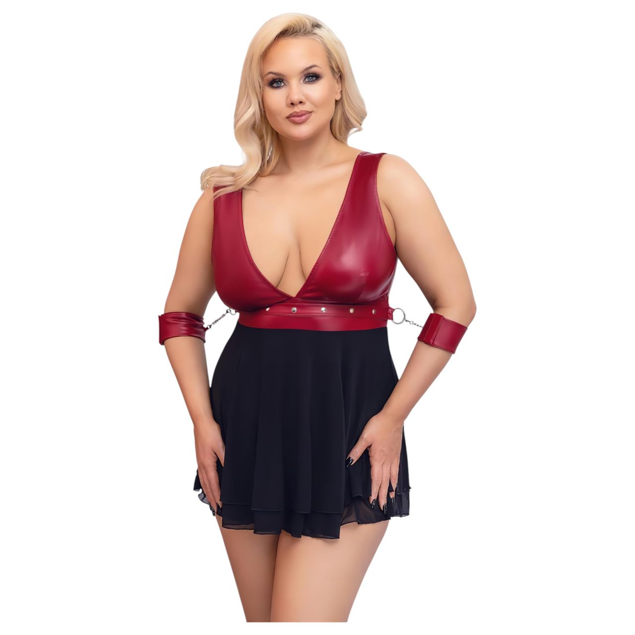 Cottelli Bondage Plus Size - babydoll (piros)
