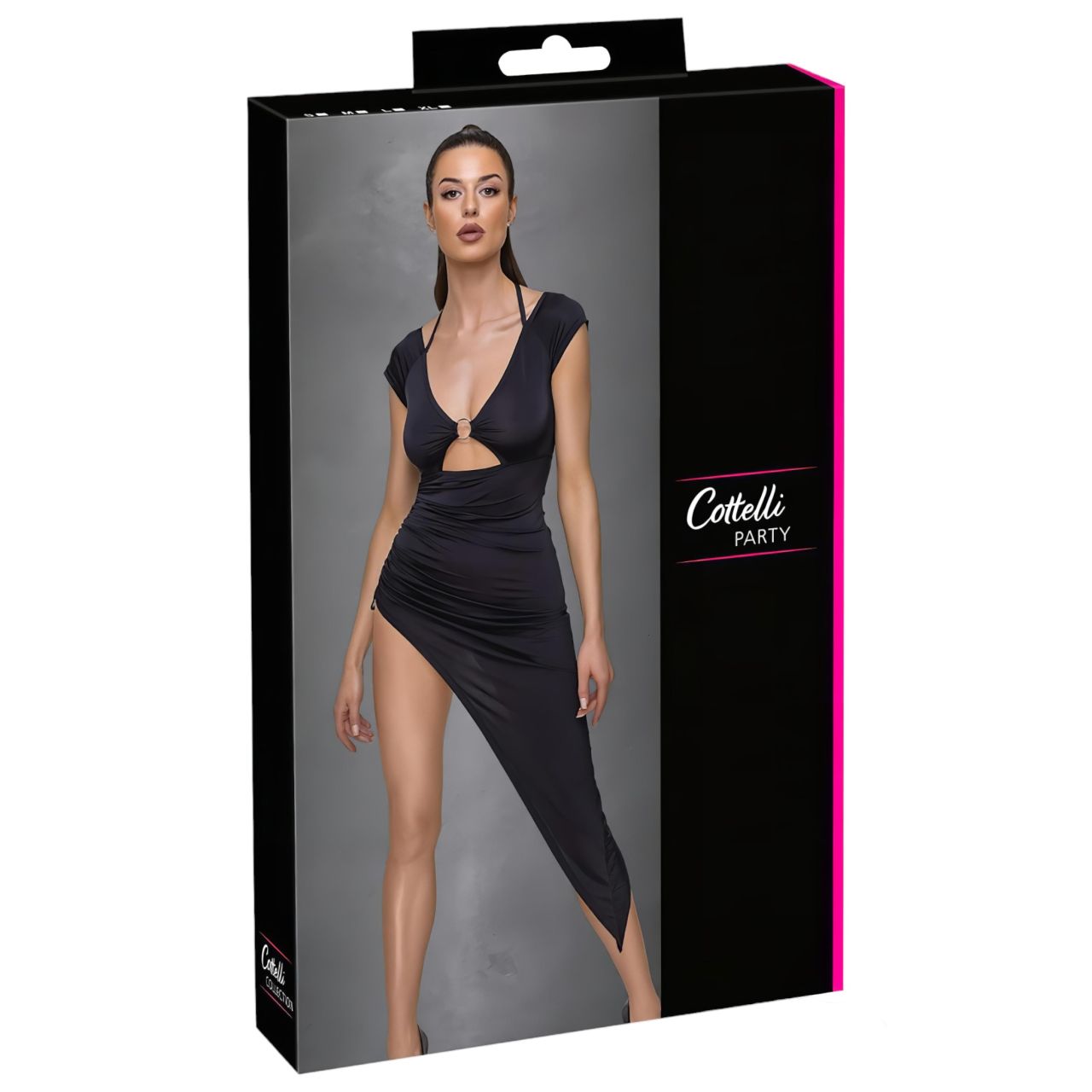 Cottelli Party - aszimmetrikus, gyűrűs ruha (fekete) Cottelli Party - aszimmetrikus, gyűrűs ruha (fekete)