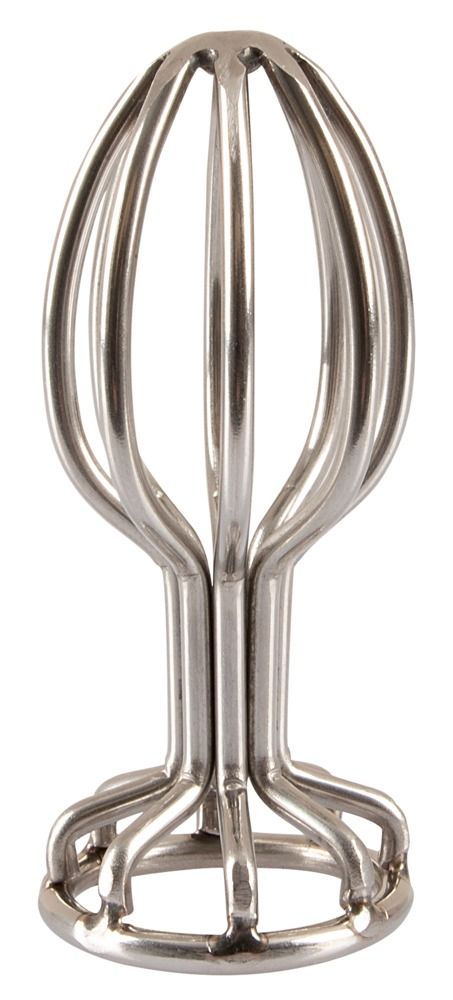 ANOS Metal (2,8cm) - kalitkás acél anál dildó (ezüst)