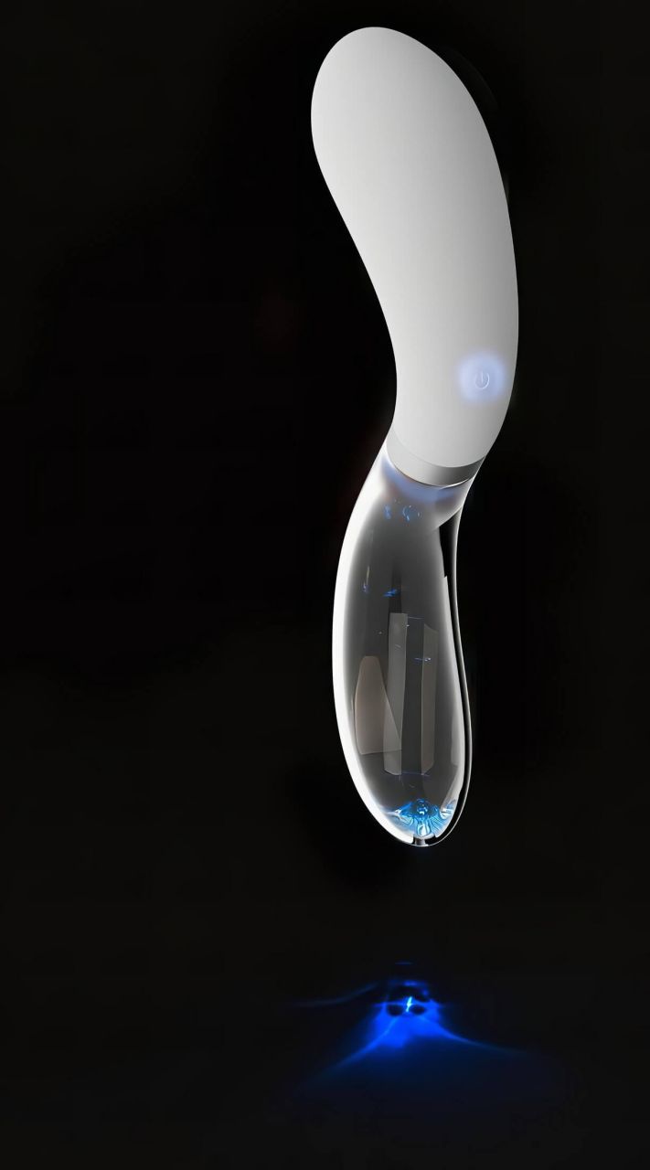 / Liaison Curve - akkus, LED vibrátor (átlátszó-fehér) / Liaison Curve - akkus, LED vibrátor (átlátszó-fehér)