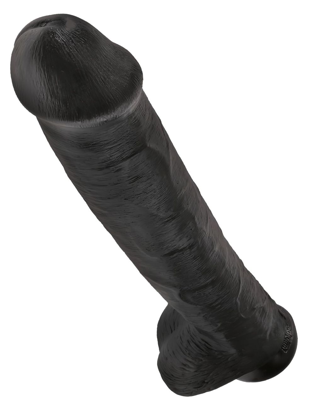 King Cock 15 - tapadókorongos, herés dildó (38cm) - fekete King Cock 15 - tapadókorongos, herés dildó (38cm) - fekete