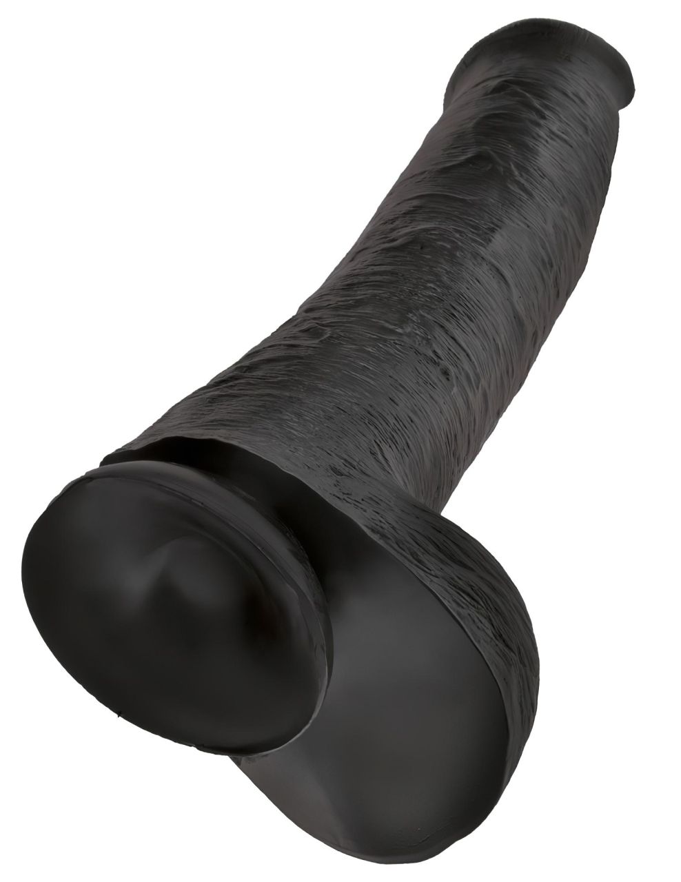 King Cock 15 - tapadókorongos, herés dildó (38cm) - fekete King Cock 15 - tapadókorongos, herés dildó (38cm) - fekete