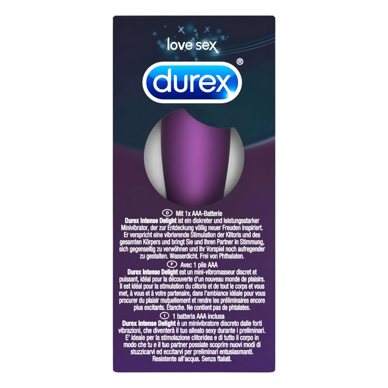 Durex Intense Delight Bullet - mini rúdvibrátor (lila) Durex Intense Delight Bullet - mini rúdvibrátor (lila)