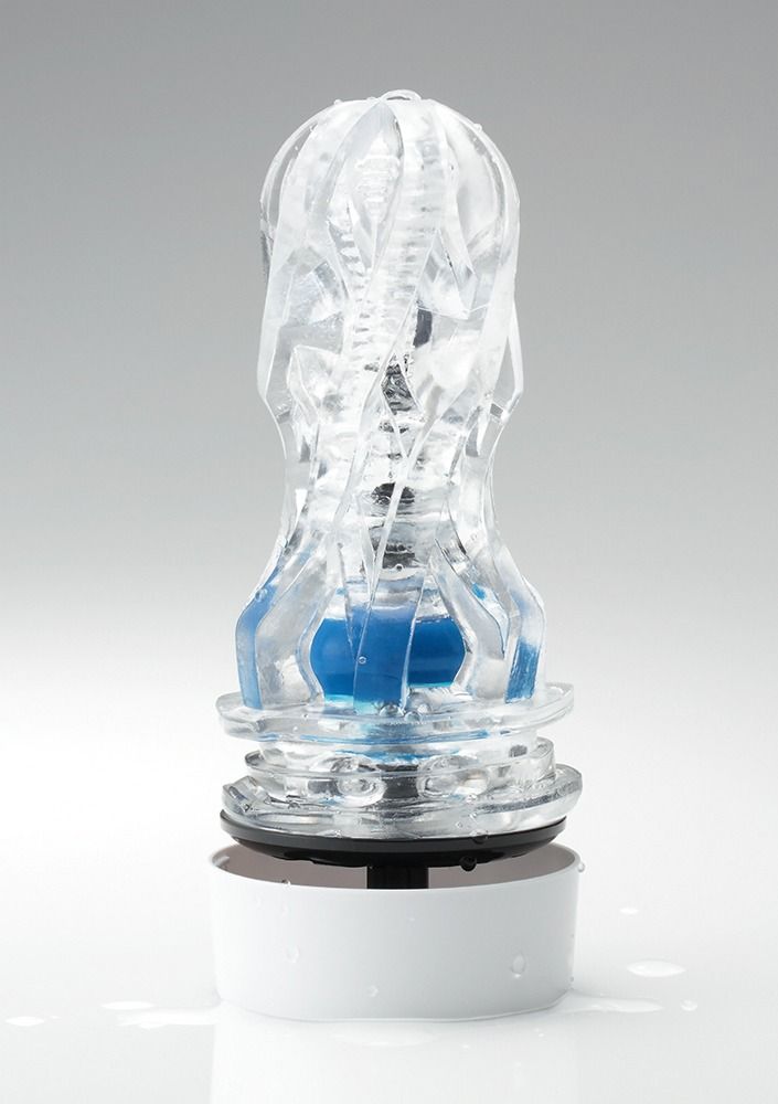 TENGA Aero - szuper szívó száj maszturbátor (fehér-kék)