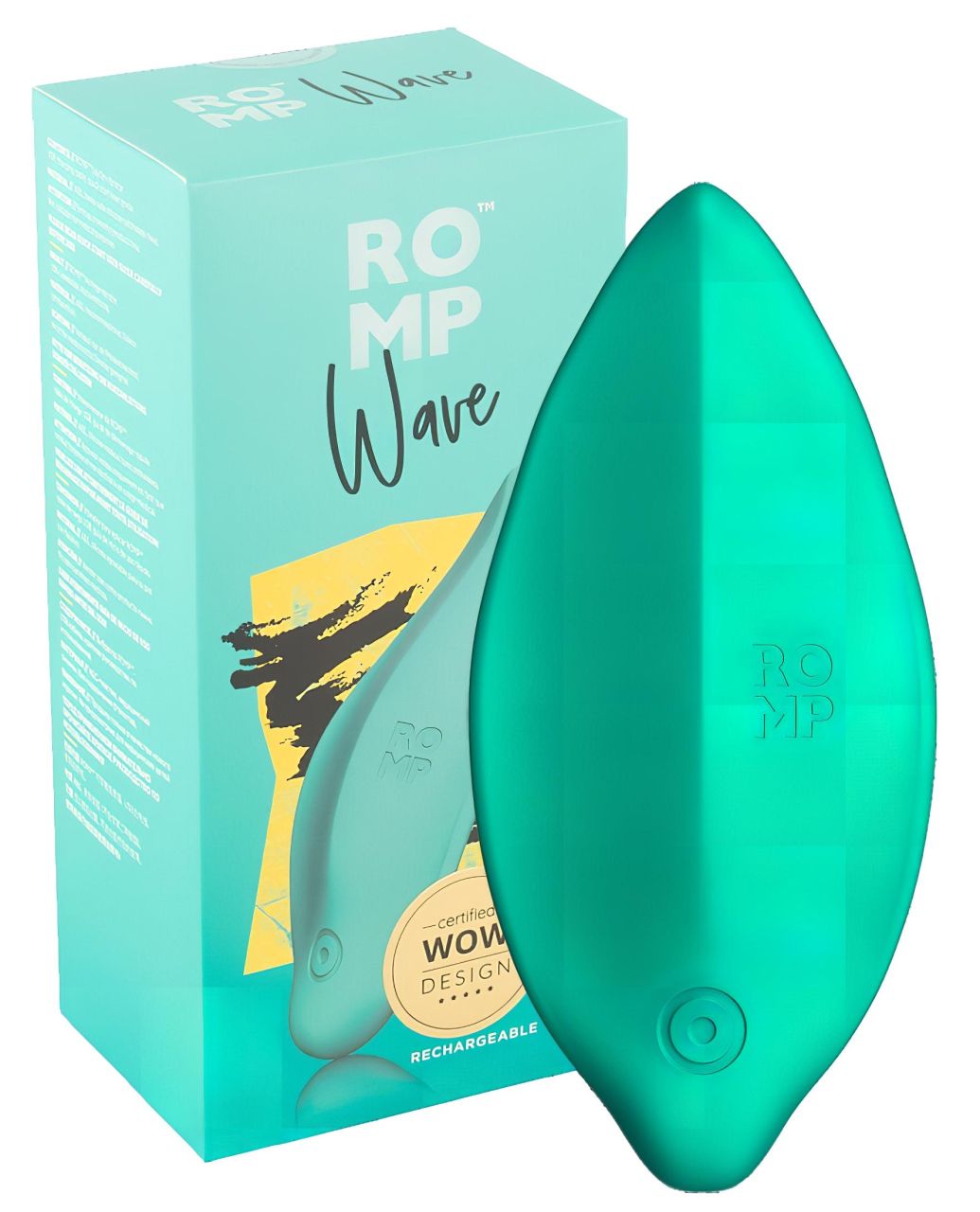 ROMP Wave - akkus, vízálló csikló vibrátor (zöld)