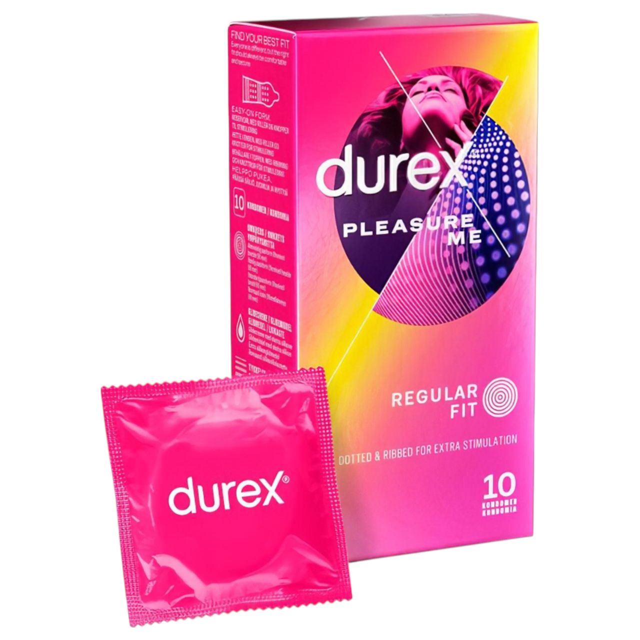Durex Pleasure Me - bordázott-pontozott óvszer (10db) Durex Pleasure Me - bordázott-pontozott óvszer (10db)