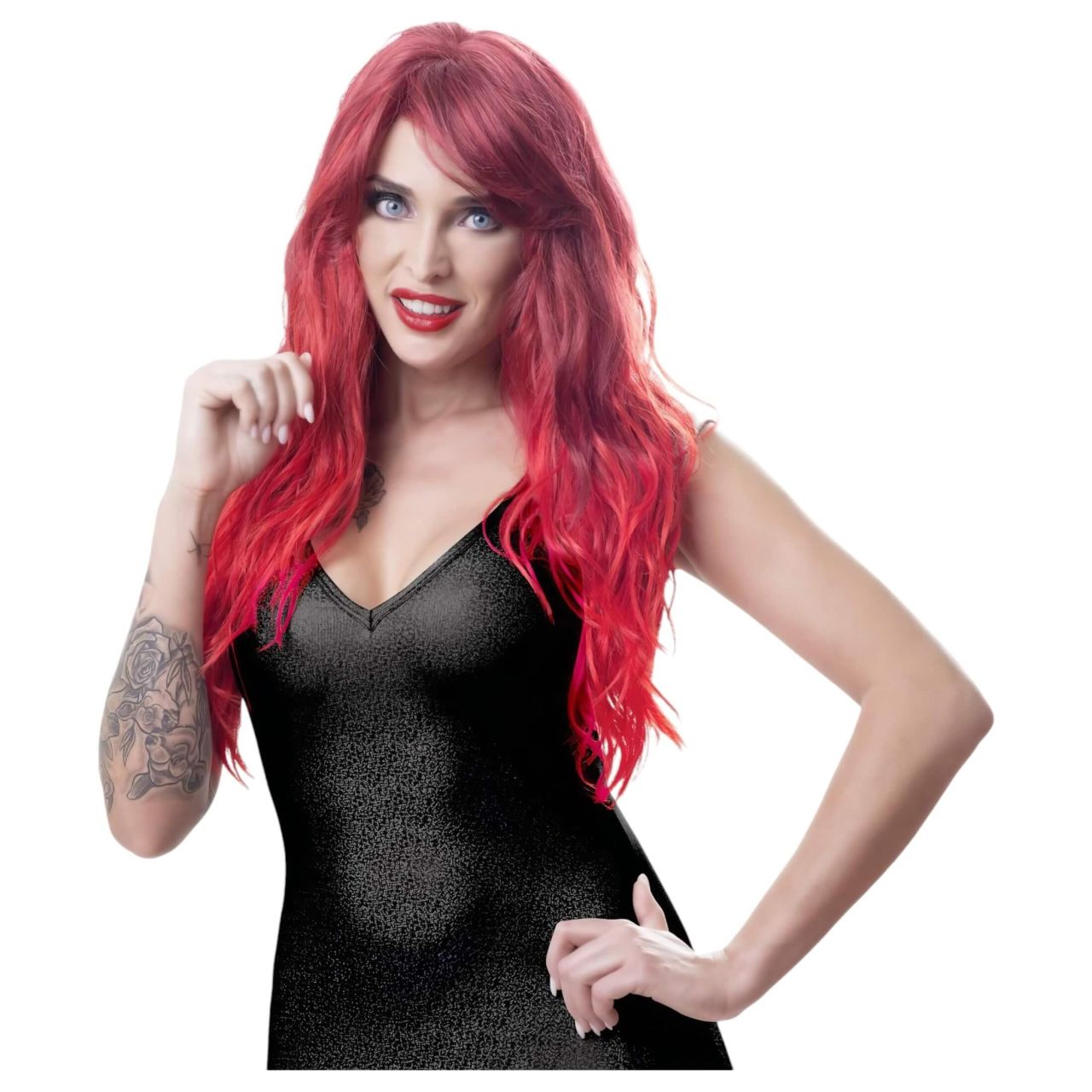 Cottelli - Hosszú, hullámos, frufrus paróka (piros) Cottelli - Hosszú, hullámos, frufrus paróka (piros)