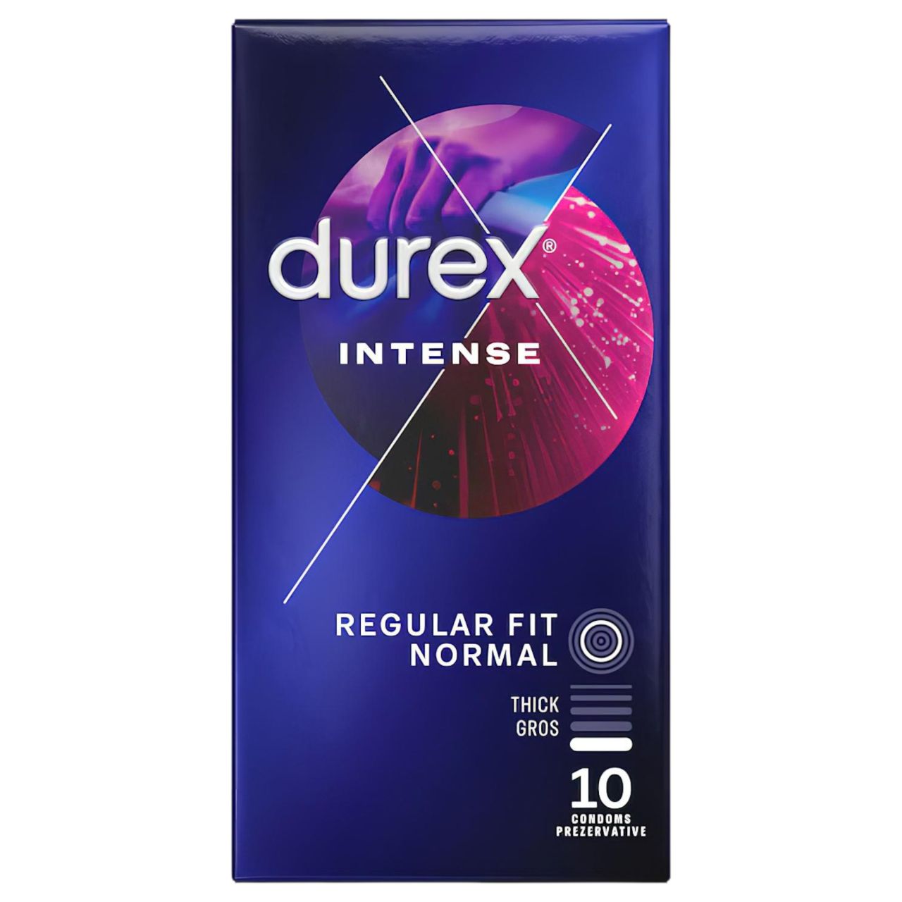 Durex Intense - bordázott és pontozott óvszer (10db) - Durex Intense - bordázott és pontozott óvszer (10db) -