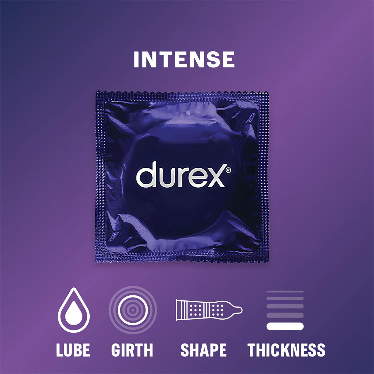Durex Intense - bordázott és pontozott óvszer (10db) - Durex Intense - bordázott és pontozott óvszer (10db) -