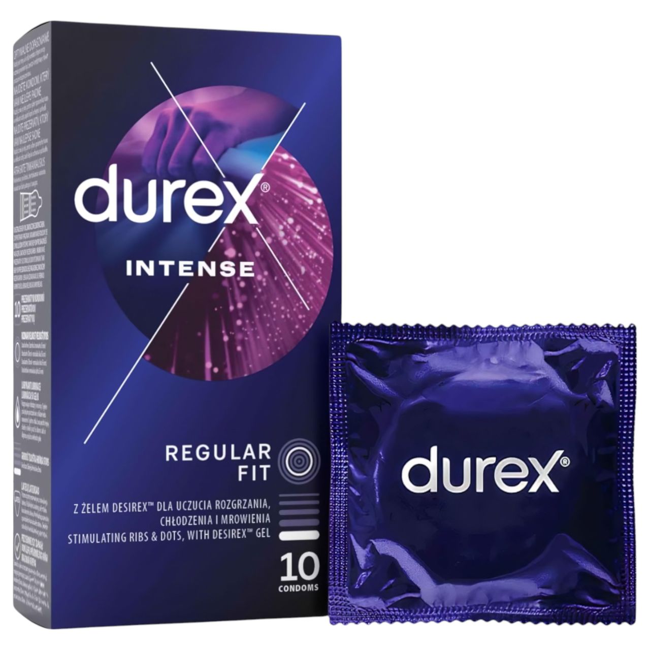 Durex Intense - bordázott és pontozott óvszer (10db) - Durex Intense - bordázott és pontozott óvszer (10db) -