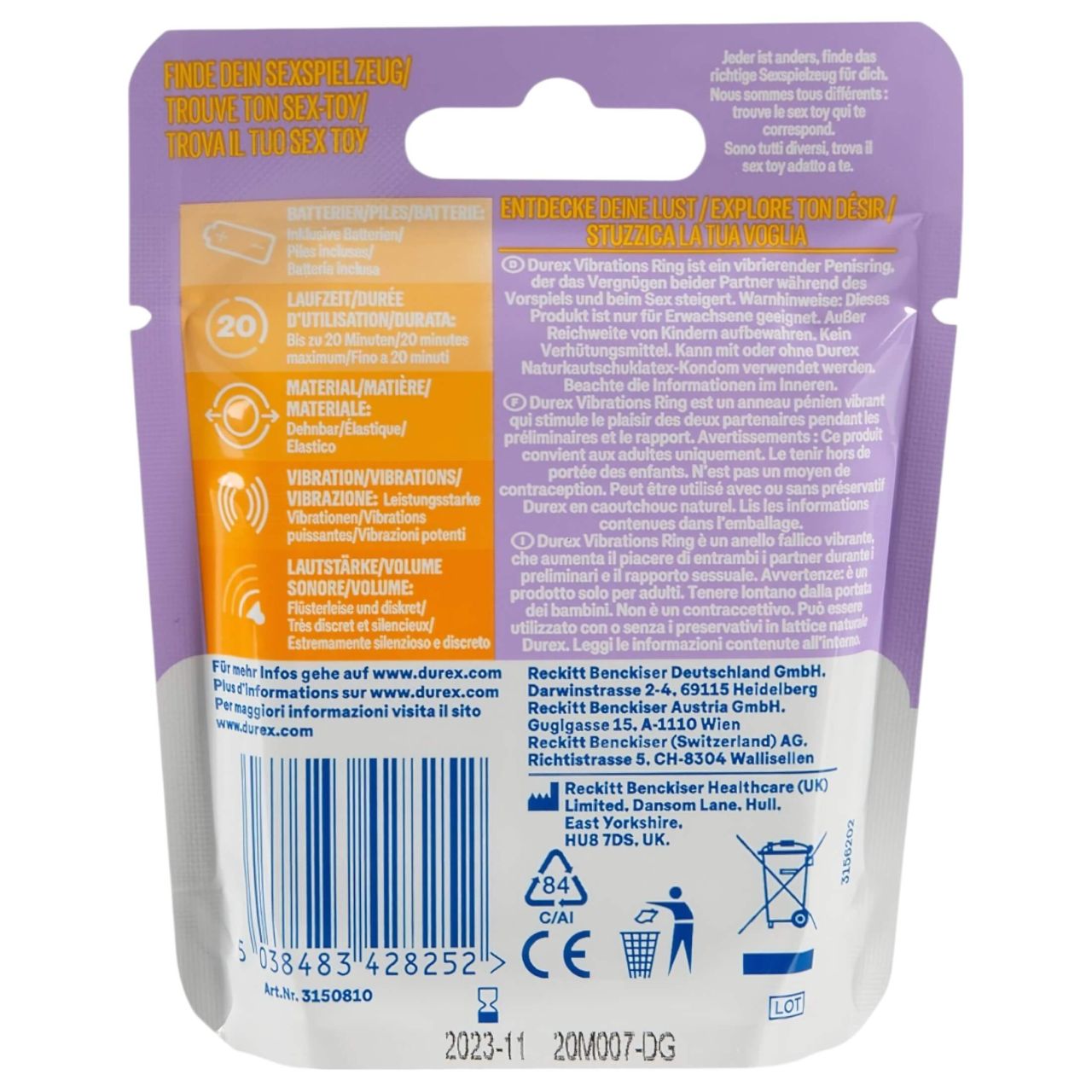 Durex - vibrációs péniszgyűrű Durex - vibrációs péniszgyűrű