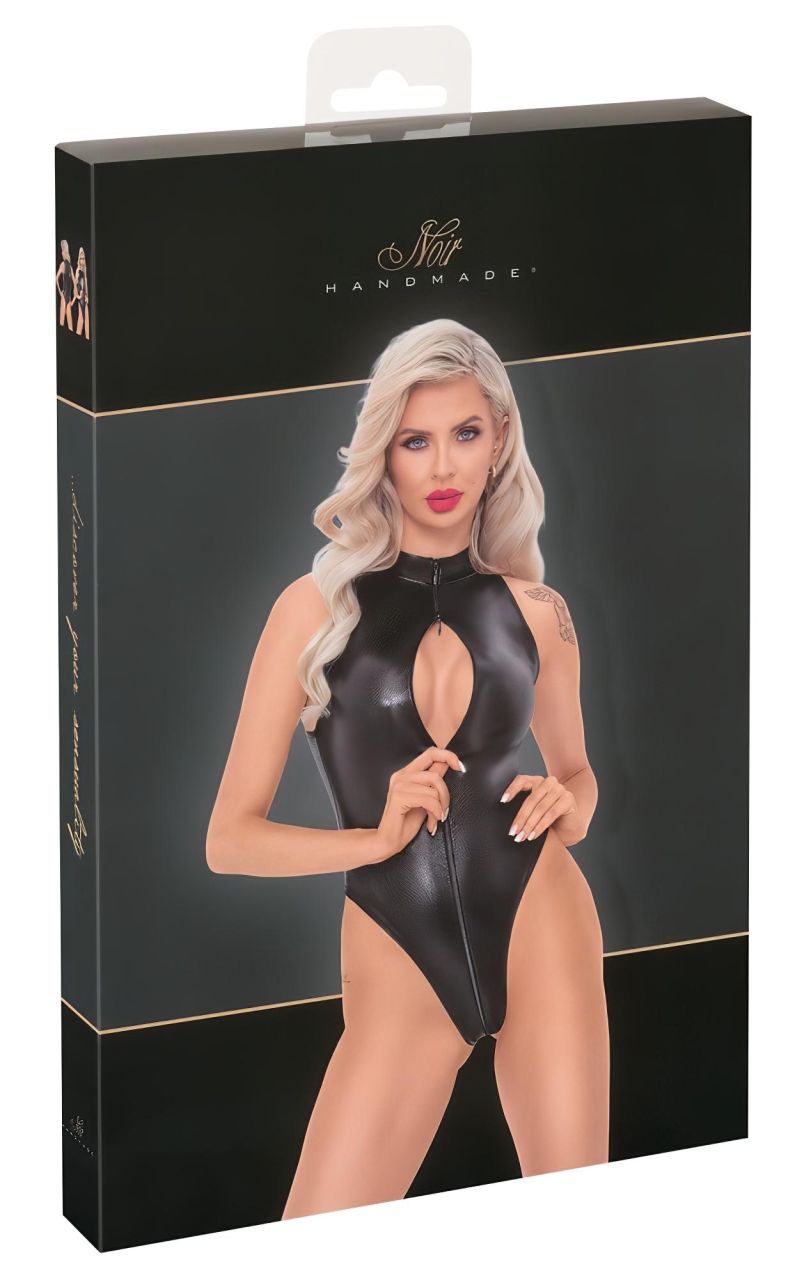 Noir - kígyóbőr mintás body (fekete) Noir - kígyóbőr mintás body (fekete)