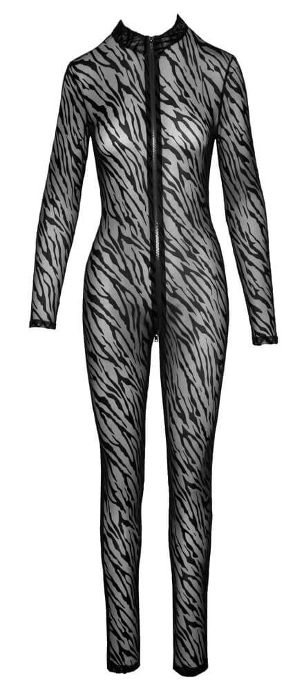 / Noir - tigriscsíkos, hosszú overall (fekete)